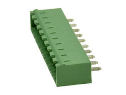 Terminal block; EDVC-5.08-10P-4; 10 ways; R=5,08mm; 12,1mm; 15A; 300V; through hole; straight; closed; green; KLS; RoHS