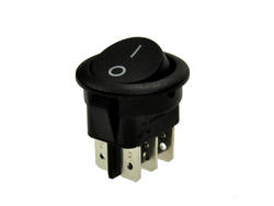 Przełącznik; klawiszowy (kołyskowy); MR3220R5BBNWC; ON-ON; 2 tory; czarny; bez podświetlenia; bistabilny; konektory 4,8x0,8mm; 20mm; 2 pozycje; 10A; 250V AC; Canal