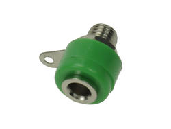 Banana socket; 4mm; 24.246.4; green; solder; 15mm; 19A; 60V; nickel plated brass; ABS; Amass; RoHS