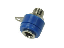 Banana socket; 4mm; 24.246.5; blue; solder; 15mm; 19A; 60V; nickel plated brass; ABS; Amass; RoHS