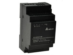 Power Supply; DIN Rail; DRC12V30W1AZ CHROME; 12V DC; 2,1A; 30W; LED indicator; plastic case; black; Delta Electronics; RoHS