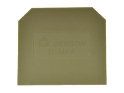 End cover; for DIN rail terminal blocks; MK4-D; yellow; Degson; RoHS