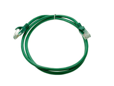 Cable; patchcord; U/UTP; CAT 5e; 1m; green; RJ4510Gro; stranded; Cu; round; PVC; 2x RJ45 plugs; Intex; RoHS