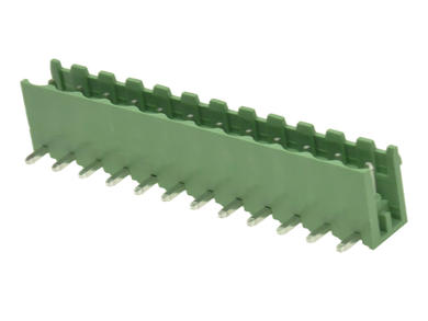 Terminal block; EDR-5.08-12P-4; 12 ways; R=5,08mm; 8,2mm; 15A; 300V; through hole; angled 90°; open; green; KLS; RoHS