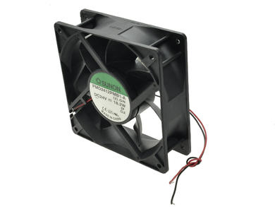 Fan; PMD2412PMB1-A(2).GN; 120x120x38mm; ball bearing; 24V; DC; 18,2W; 322,8m3/h; 54dB; 760mA; 4200RPM; 2 wires; Sunon; RoHS; 10÷27,6V; 300mm