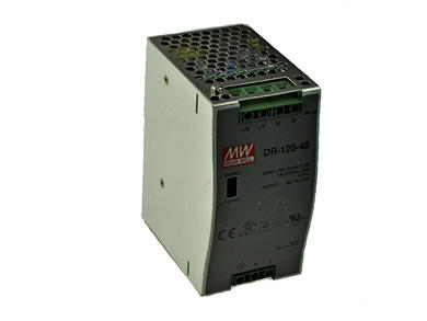 Power Supply; DIN Rail; DR-120-48; 48V DC; 2,5A; 120W; LED indicator; Mean Well