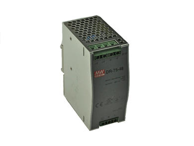 Power Supply; DIN Rail; DR-75-48; 48V DC; 1,6A; 76,8W; LED indicator; Mean Well