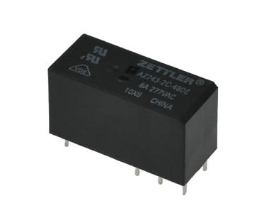 Przekaźnik; elektromagnetyczny miniaturowy; AZ743-2C-48DE; 48V; DC; 2 styki przełączne; 8A; 250V AC; do druku (PCB); do gniazda; Zettler; RoHS
