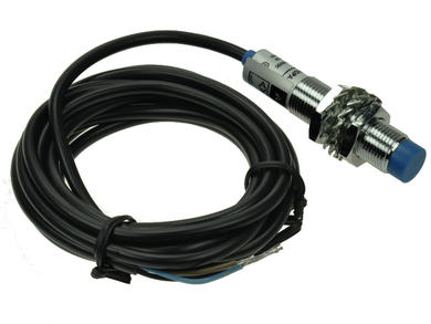 Sensor; inductive; ASP01-12B4DPA-1; PNP; NO; 4mm; 10÷30V; DC; 200mA; cylindrical metal; fi 12mm; 54mm; not flush type; with 2m cable; Aiks; RoHS