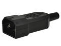 Plug; AC power; IEC C14 IBM; K6028; straight; for cable; 10A; 250V; screw; RoHS