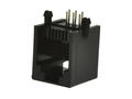 Socket; RJ12 6p6c; 9612-6613u; through hole; angled 90°; black; latch; KLS; RoHS