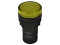 Indicator; AD16-22DS/Y/12V; 22mm; LED 12V backlight; yellow; screw; black; IP40; 38mm; Onpow; RoHS
