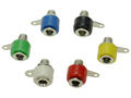 Banana socket; 4mm; 2.108.Y; yellow; solder; 15mm; 19A; 60V; nickel plated zinc alloy; ABS; Amass; RoHS