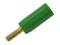 Banana plug; 4mm; WB13-G; green; 37mm; screwed