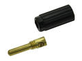 Banana plug; 4mm; WB13-B; black; 37mm; screwed