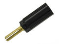 Banana plug; 4mm; WB13-B; black; 37mm; screwed