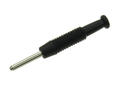 Banana plug; 2mm; MST3 973509100; black; 37mm; solder; 6A; 60V; nickel plated brass; PVC; Hirschmann; RoHS