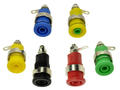 Banana socket; 4mm; 24.301.0; yellow & green; safe; solder; 32,5mm; 32A; 1000V; nickel plated brass; PA; Amass; RoHS; 2.202