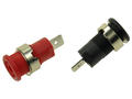 Banana socket; 4mm; 24.302.1; red; safe; 6,3mm connector; 32mm; 32A; 1000V; nickel plated brass; PA; Amass; RoHS; 2.203