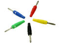 Banana plug; 4mm; 25.413.3; yellow; 61mm; pluggable (4mm banana socket); screwed; 32A; 60V; nickel plated brass; PVC; Amass; RoHS; 1.128