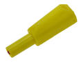 Wtyk bananowy; 4mm; 25.501.3; żółty; bezpieczny; 50mm; wtykany (gniazdo bananowe 4mm); lutowany; 32A; 600V; mosiądz niklowany; PA; Amass; RoHS; 1.102.Y