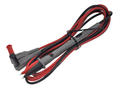 Test leads; 20.604.120; for multimeter; 2mm; safe; angled; 1,2m; PVC; 0,75mm2; black & red; 10A; 1000V; nickel plated brass; Amass