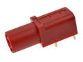 Banana socket; 4mm; 24.245.1; through hole mounted; red; angled; safe; 33,6mm; 24A; 1000V; gold plated brass; PA; Amass; RoHS
