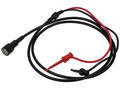 Test lead; 21.040.2; BNC / hook; 4mm; 1,2m; PVC; 0,5mm2; black & red; 3A; 150V; nickel plated brass; Amass