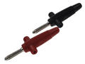 Wtyk bananowy; 4mm; BUELA-300 931667100; czarny; 60mm; lutowany; wtykany (gniazdo bananowe 4mm); 30A; 60V; mosiądz niklowany; PVC; Hirschmann; RoHS; BILA-300