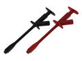 Test clip; 20.171.1; crocodile type; 13mm; red; 184mm; pluggable (4mm banana socket); 10A; 1000V; nickel plated brass; PA; Amass; RoHS