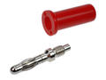 Banana plug; 4mm; 25.420.1; red; 41,5mm; solder; 24A; 60V; nickel plated brass; ABS; Amass; RoHS