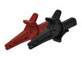 Crocodile clip; 27.264.1; red; 98mm; pluggable (4mm banana socket); 32A; 1000V; safe; nickel plated brass; Amass; RoHS