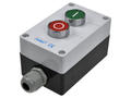 Switch; push button; LAY5-BP213; ON-(OFF)+OFF-(ON); red & green; no backlight; screw; 2 positions; 5A; 250V AC; 22mm; YUMO