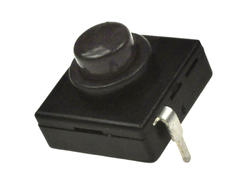 Switch; push button; PB11D01; ON-OFF; black; no backlight; through hole; 2 positions; 1A; 30V DC; 5mm