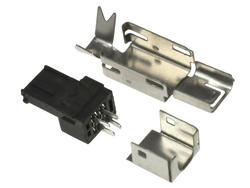 Wtyk; miniUSB A; 230-4P-B; USB 2.0; czarny; na przewód; proste; lutowany; brąz fosforowany; KLS; RoHS