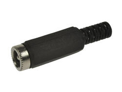 Socket; 2,5mm; DC power; 5,5mm; DCP-03-2.5A; straight; for cable; solder; plastic; RoHS