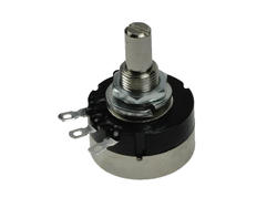 Potentiometer; shaft; single turn; RV24YN-200k; 200kohm; linear; 10%; 0,25W; axis diam.6,00mm; 20mm; metal; smooth; 280°; wire-wound; solder; Omter