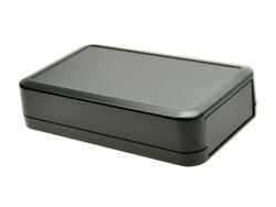 Enclosure; handheld; LC115H-N-D; ABS; 115mm; 69mm; 28mm; dark gray; RoHS; Takachi; 1 front panel