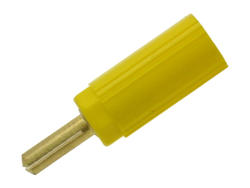 Wtyk bananowy; 4mm; WB13-Y; żółty; 37mm; przykręcany