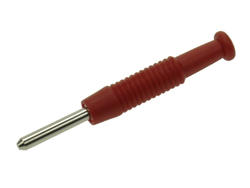 Banana plug; 2mm; MST3 973509101; red; 37mm; solder; 6A; 60V; nickel plated brass; PVC; Hirschmann; RoHS