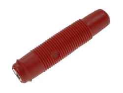 Banana socket; 4mm; KUN30 931804101; cable mounted; red; solder; 48mm; 16A; 60V; brass; PVC; Hirschmann; RoHS