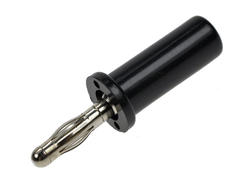 Banana plug; 4mm; 25.420.2; black; 41,5mm; solder; 24A; 60V; nickel plated brass; ABS; Amass; RoHS