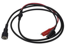 Test lead; 21.050.2; BNC / crocodile clip; 4mm; 1,2m; PVC; 0,5mm2; black & red; 3A; 150V; nickel plated brass; Amass