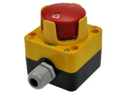 Switch; safety; push button; LAY5-JBPN1P; ON-OFF; push-pull; 1 way; red; no backlight; bistable; screw; 5A; 250V AC; YUMO