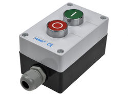 Przełącznik; przyciskowy; LAY5-BP213; ON-(OFF)+OFF-(ON); czerwony+zielony; bez podświetlenia; śrubowe; 2 pozycje; 5A; 250V AC; 22mm; Yumo