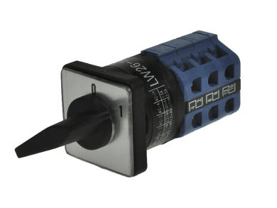 Switch; cam; rotary; LW26-10-M0-F/6P 01; 2 positions; OFF-ON; 60°; bistable; panel mounting; 6 ways; 3 layers; screw; 10A; 440V AC; black; 8mm; 30x30mm; 46mm; Howo