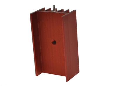 Radiator; V7142/4-1p; z otworem; z pinem do druku; czerwony; 40mm; H; 10,5K/W; 23mm; 16mm