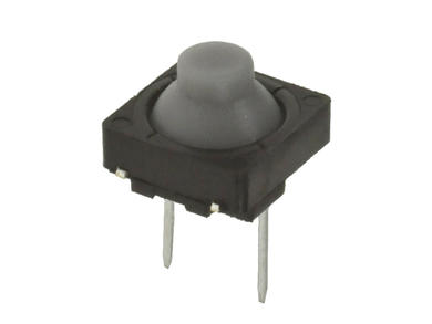 Tact switch; 7,8mm; 5,5mm; TS7705-5,5; 2,5mm; Leads: through hole; 2 pins; grey; sealed; OFF-(ON); no backlight; 50mA; 12V DC; 120gf; KLS; RoHS