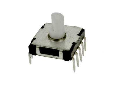 Switch; rotary; MT-04-9B; 9xON; 9 positions; bistable; through hole; 1 way; white; 50mA; 12V DC; black; plastic; KLS