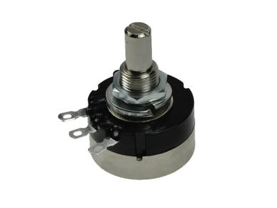 Potentiometer; shaft; single turn; RV24YN-10k; 10kohm; linear; 10%; 0,25W; axis diam.6,00mm; 20mm; metal; smooth; 280°; wire-wound; solder; Omter